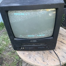 Sylvania SSC130 13" CRT TV/VCR Combo VHS Built-In VCR Black Composite RCA AS IS