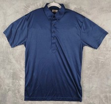 Collars and Co Shirt Mens M Navy Dress Collar Polo Golf Performance Active