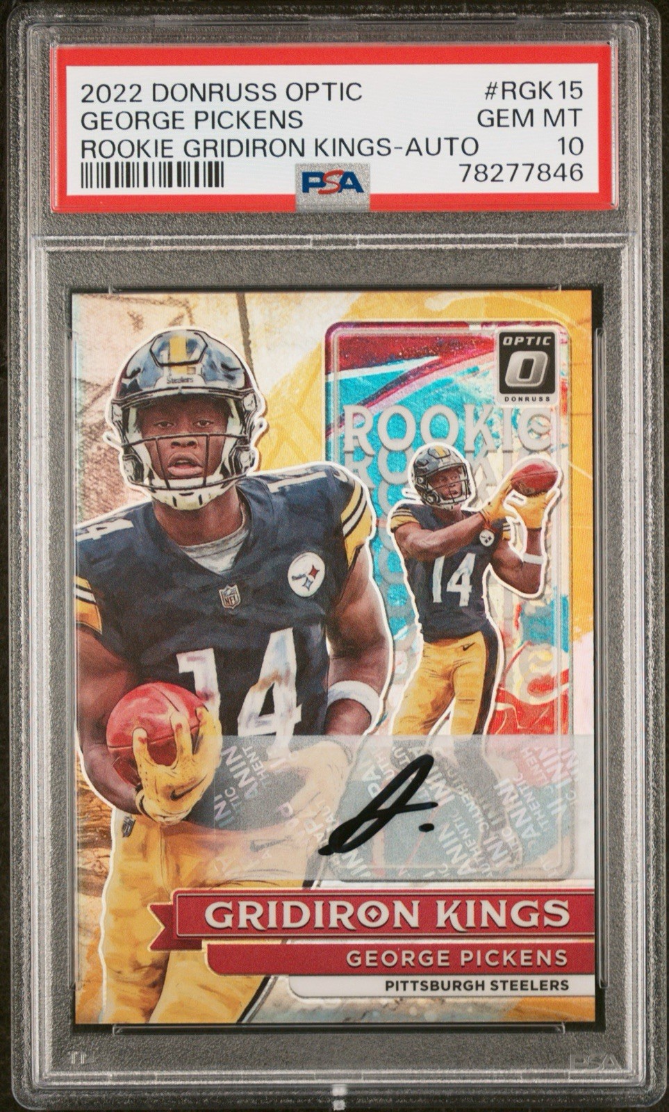 George Pickens Panini Donruss Optic Rookie Gridiron Kings #RGK15 Autograph