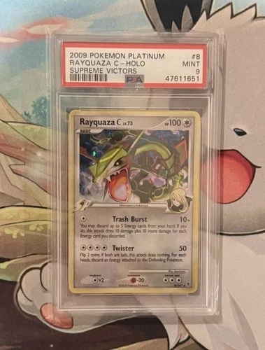 Rayquaza C 8/147 Supreme Victors Holo Pokemon 2009 PSA 9