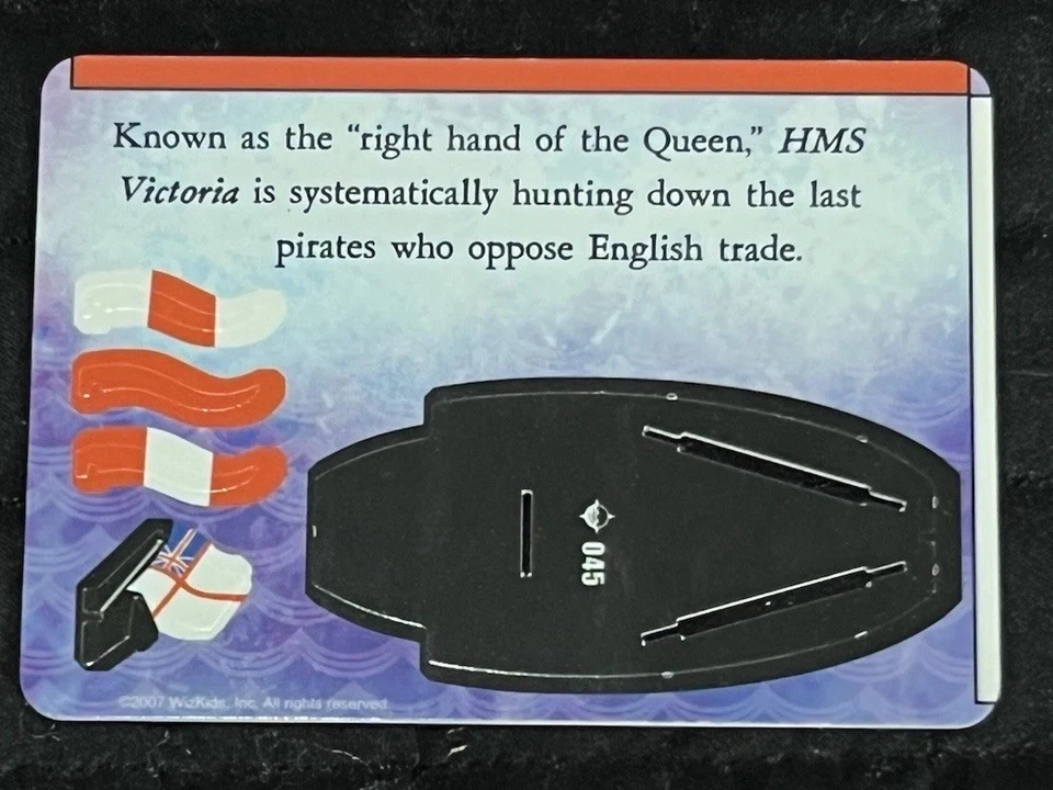 Piratas en Ocean's Edge CSG HMS Victoria Raro Barco Inglés #045 Nuevo y Sin perforar Foto 3 de 4