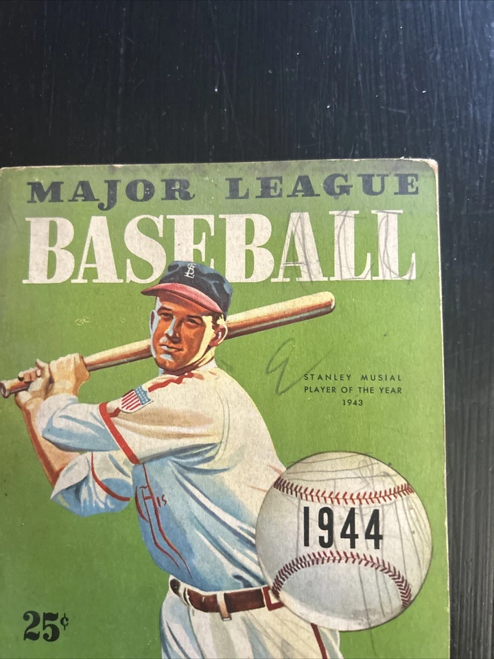 MLB 1944 FACTS FIGURES AND OFFICIAL RULES STAN MUSIAL POY WHITMAN PUBLISHING! - Image 2 of 4