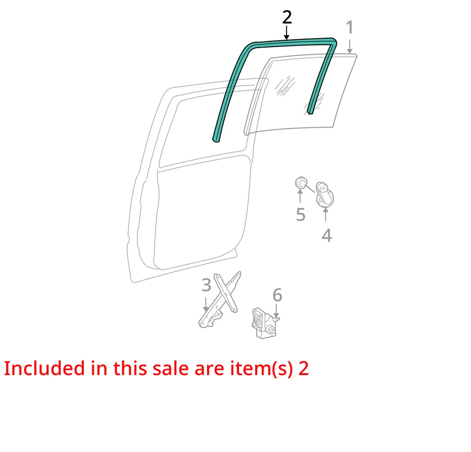 Chevrolet GMC Tahoe Yukon 2004-2006 Weatherstrip RR S/D WDO 15196231 - NUEVO OEM Foto 2 de 3