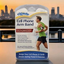 Cloudz® Cell Phone Arm Band Travel and Exercise Secure Phone and Cards Money BT9