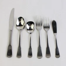 6 Piece Oneida Colonial Boston Stainless Steel Place Setting