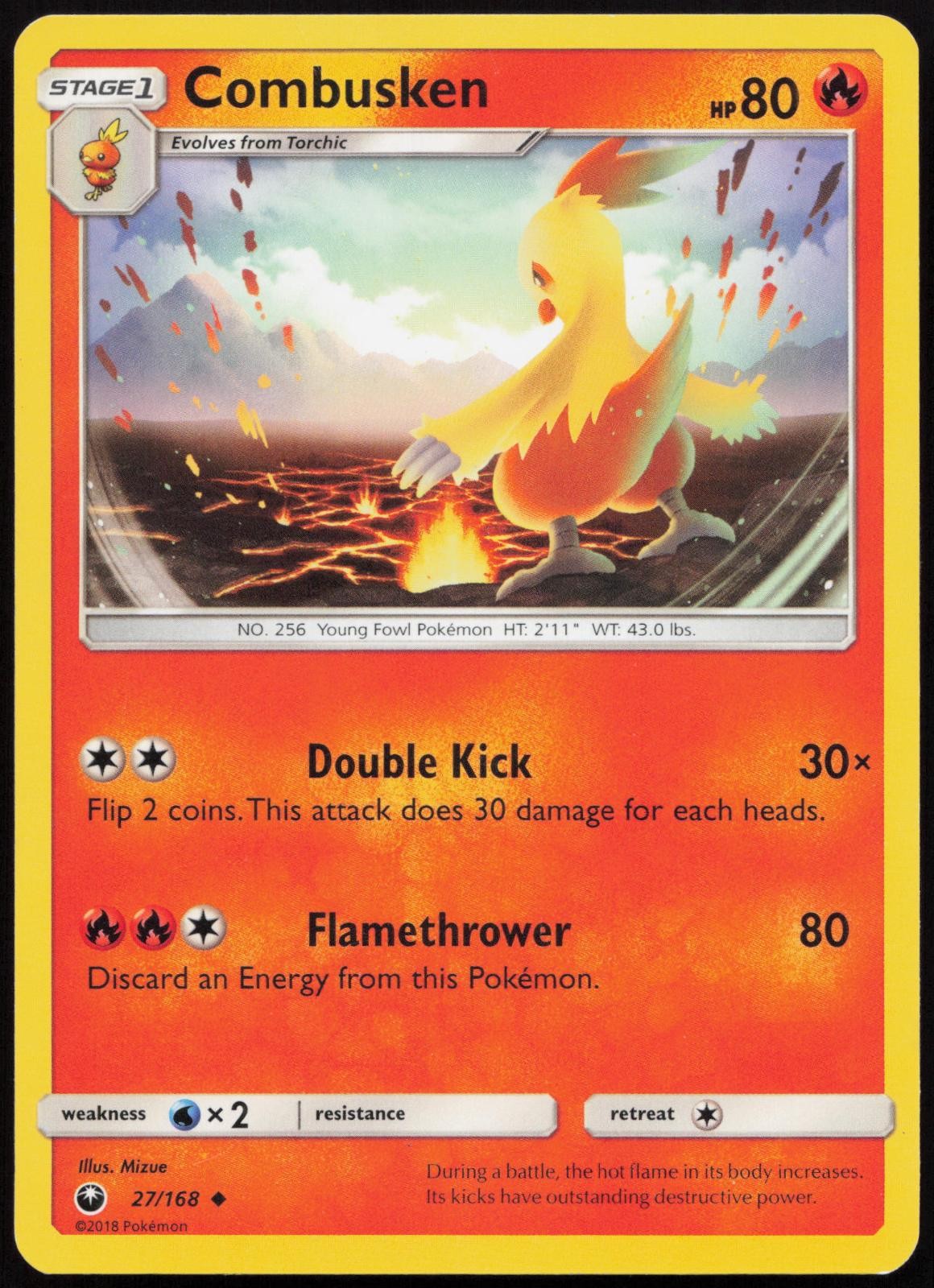 Combusken 27/168 Uncommon Celestial Storm Pokemon Lightly Played