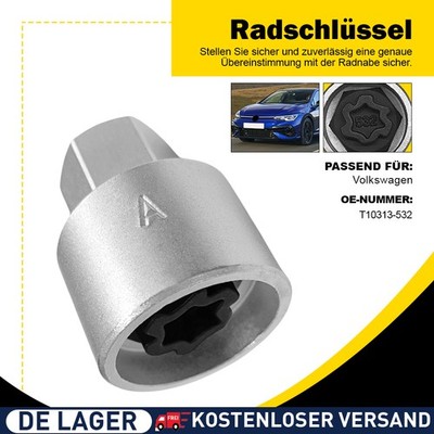 Felgenschloss Für VW Audi Seat Skoda wie Nuss Steckschlüssel Einsatz T10313-532