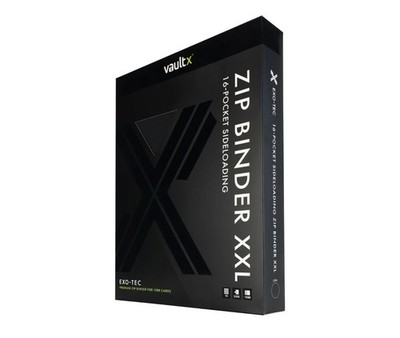 Vault X Mega Binder XXL 16 Pocket Side Loading Binder Folder Black Padded Cover