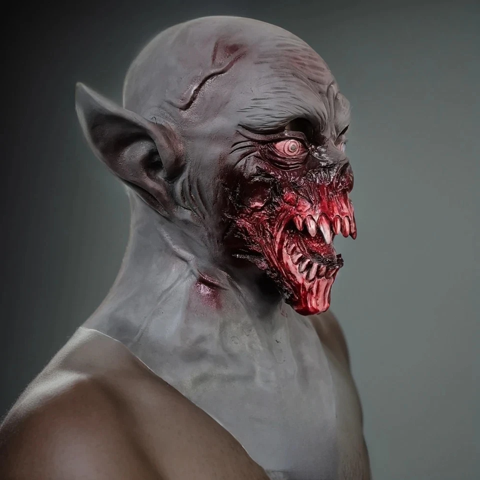 Vampir Latex Maske Fledermaus Horror Kopfband Bühnen Zombie Dressing - Bild 4 von 4