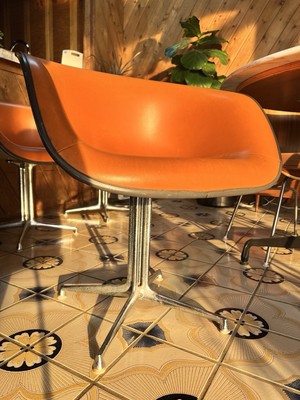 Herman Miller Eames/Girard DAL La Fonda Chairs - Orig Naugahyde - Set/4 - Labels