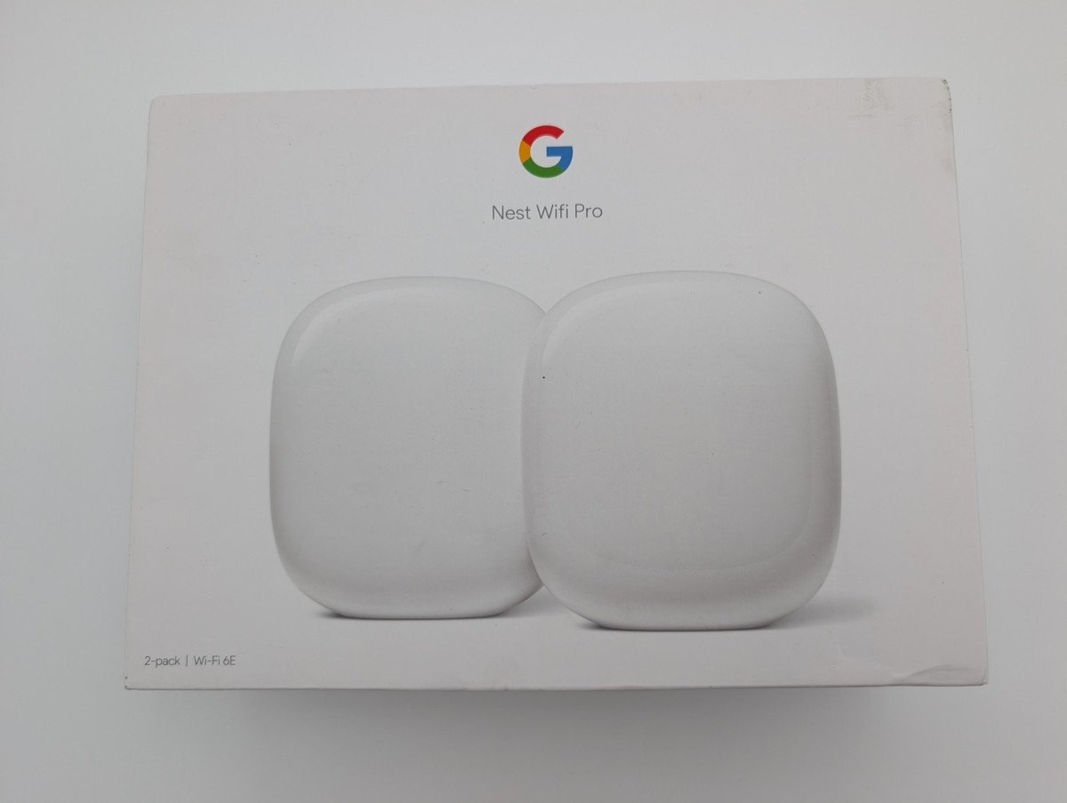 最新Google Nest Wifi Pro 6E Wi-Fi ルーター2台 Google Nest Wifi Pro 6E Routers (2-pack) Tri-band mesh Wi-Fi