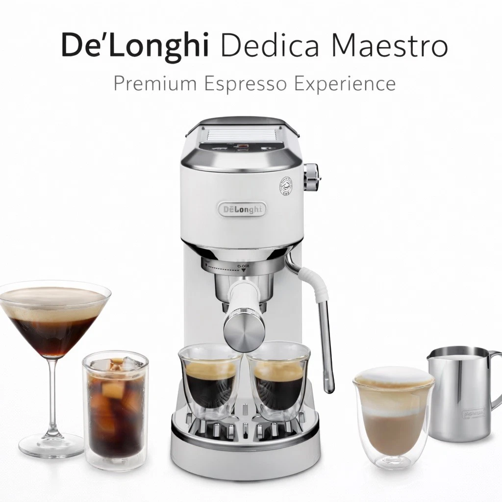 De’Longhi Dedica Duo Espresso Machine Cold Brew Stainless Steel Milk Frother
