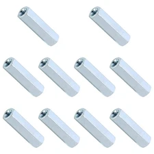 10 Packs 5/16''-18 Coarse Coupling Nuts, Hex Coupling Nut, Threaded Rod Conne...