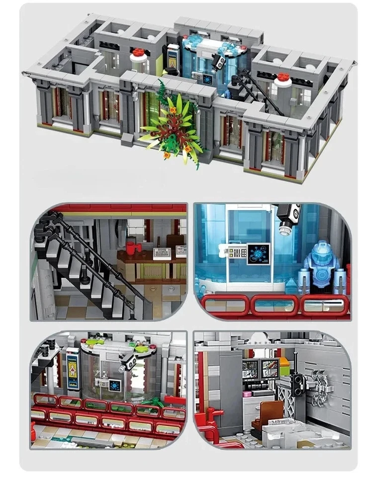 3-Level Lunatic Asylum Hospital Building Blocks Set | 7,500-Pieces | ABCtoys - Image 2 of 4