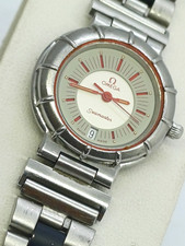 OMEGA SEAMASTER QUARTZ DYNAMIC 1426 WOMEN 25MM WATCH TWO-TONE SPIDER TUXEDO DIAL