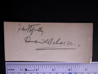 DAVID BELASCO (1853 1931) (MADAME BUTTERFLY Producer) AUTOGRAPH CLIPPED PAPER