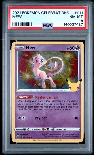 2021 POKEMON CELEBRATIONS #011 MEW PSA 8