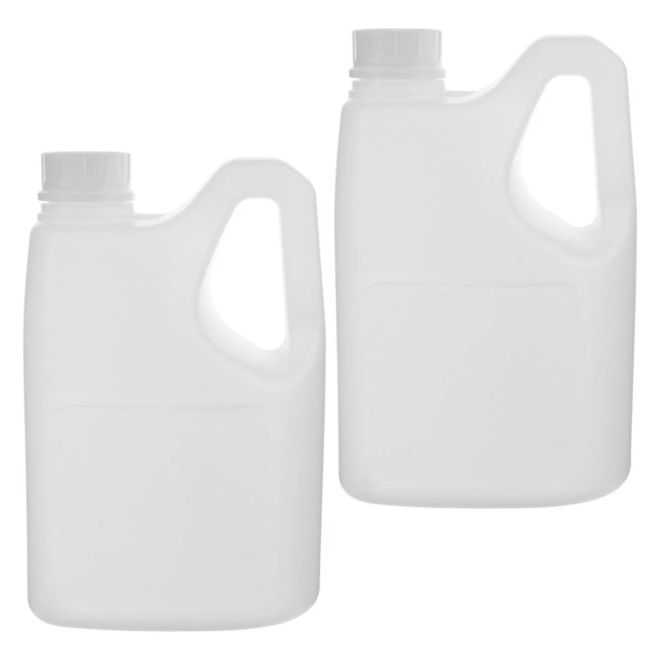  2 Stück Getränkebehälter aus Kunststoff mit Griff und Deckel, 2 l, leere - Bild 3 von 4