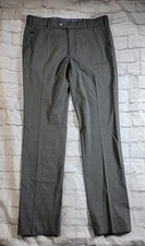 Meyer Bonn Dress Pants Sz 50(34x32) Grey Striaght Stretch Trousers Slacks