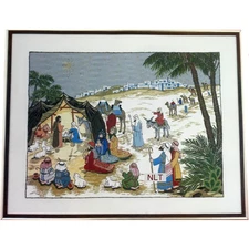 Vintage Crewel Embroidery Kit Adele Veres Christmas Bethlehem Religious Nativity