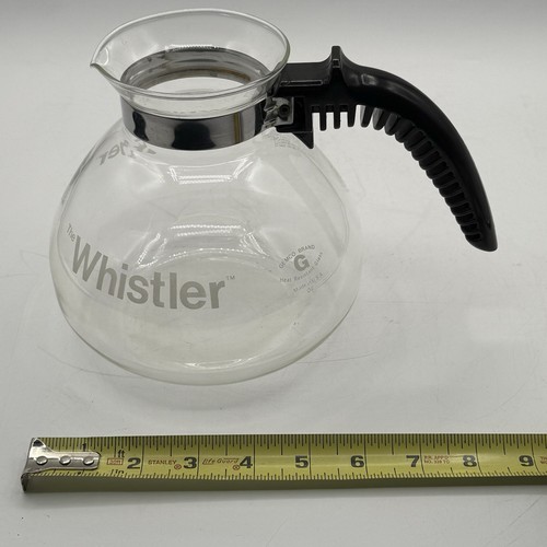 Vintage Gemco The Whistler 8 tazze bollitore vetro caffettiera teiera caraffa NO COPERCHIO - Foto 10 di 11