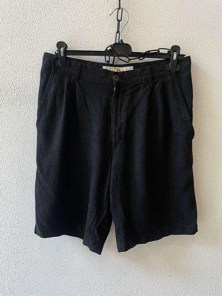 Men Camel Active Shorts Black Linen 30 / S / 44