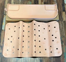 1950s Rubbermaid Bathroom Toilet Top Tray  Bath Mat in Box UNUSED USA Peach