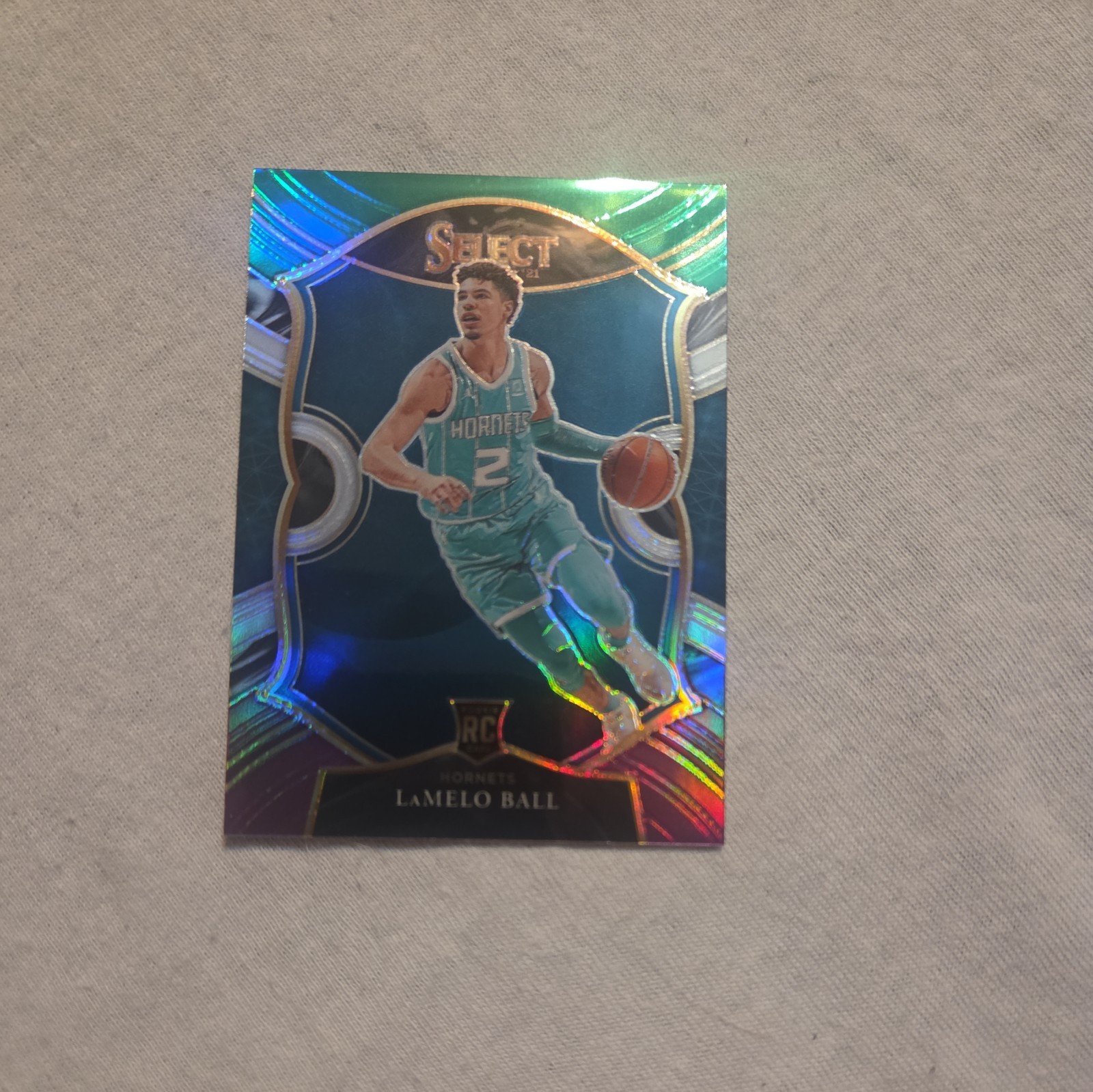 2020-21 Panini Select - Concourse LaMelo Ball #63 Green White Purple Prizm (RC)