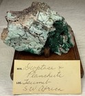 Older Specimen Dioptase Crystals and Plancheite - Tsumeb, S.W. Africa — photo 1