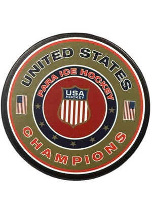 USA Hockey 2026 Para Ice Hockey Champions Puck