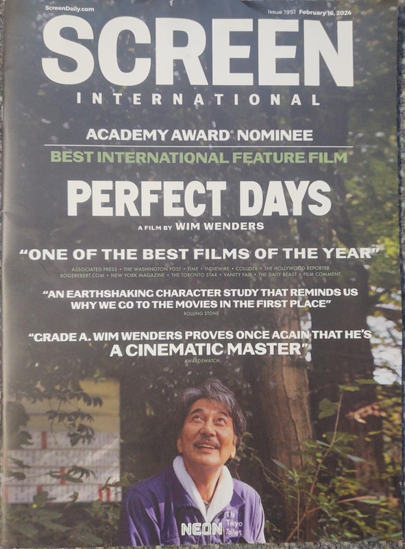 SCREEN INTERNATIONAL February 16, 2024 PERFECT DAYS COVER ANATOMY OF A FALL NEW