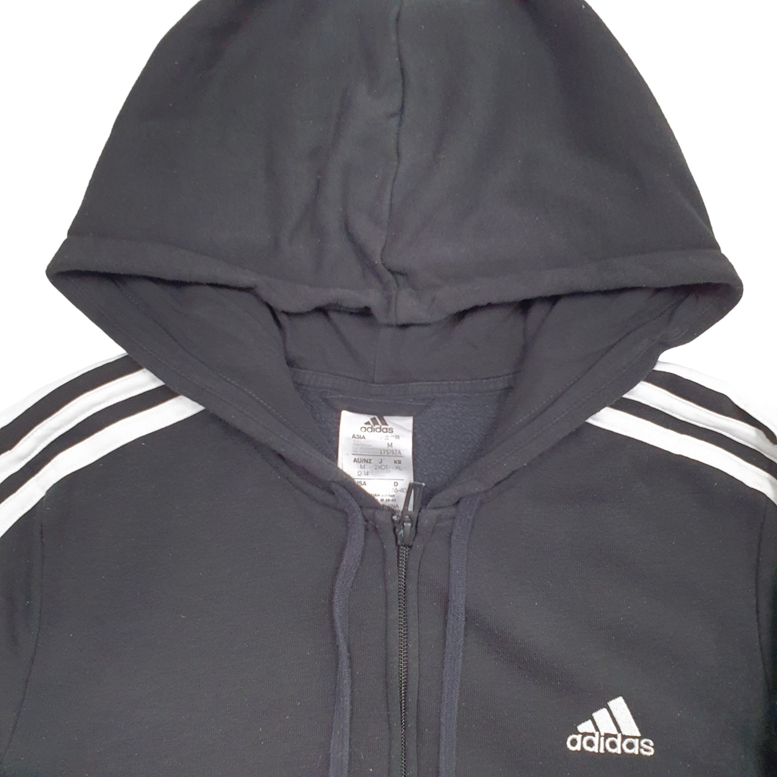 ADIDAS Full Zip Cotton Jumper Sweatshirt Womens M image 2