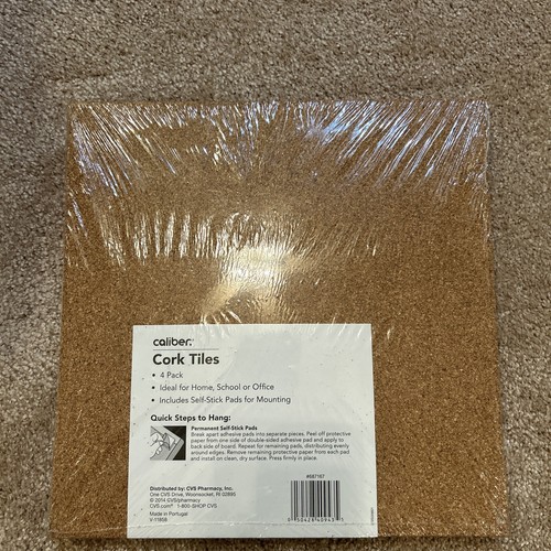 Cork Wall Tiles 12" x 12" x 1/4" 4 square feet Brown (10210) - Picture 2 of 4