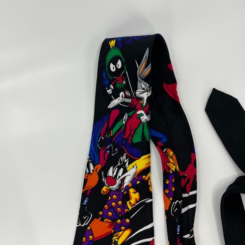 Vintage Looney Tunes Mania Necktie Mens Multicolor 1993 Shirt Tie 90s Cartoon - Picture 4 of 9