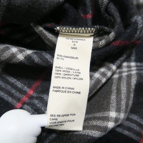 Woolrich Bering Button Up Shirt Mens XL Gray Red Plaid Wool Pockets Warm Work - Picture 8 of 13