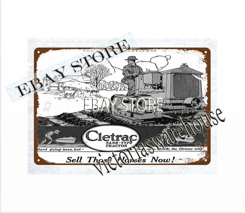 1920 Cletrac Tractor metal tin sign man cave garage decor | eBay