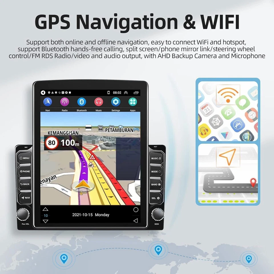 For Chevrolet Aveo 2009-2017 Apple CarPlay Android 13 Car Stereo Radio GPS WIFI - Image 4 of 4