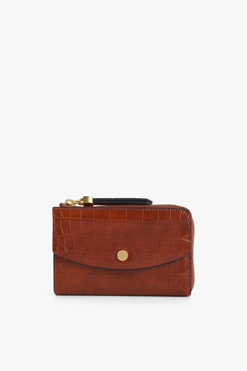 Jasper Conran Purse Womens Amber Small Zip Around Croc Zip Wallet