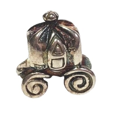 Disneys Prinzessin Aschenputtels Kutsche Sterling .925 Armband Charm Runde Kette