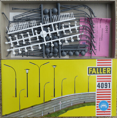 Faller AMS  4091 -- Lampen-Set in OVP, 60er Jahre Spielzeug  #270820(AU134)