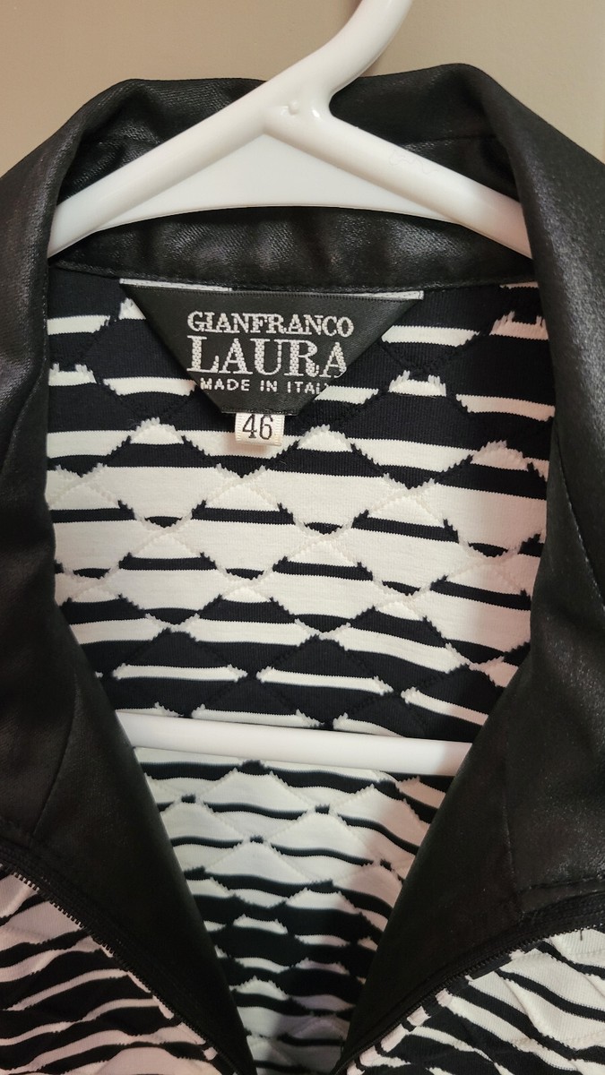 Vintage Gianfranco Laura Made in Italy Short Sleeve zip up