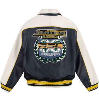 Avirex USA Socceer Leather jacket Authentic Leather Jacket | eBay