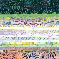Lunn Fabric Batiks Stash Builder 20 Fat Quarters 100 Cotton FQ Flower Leaf 848