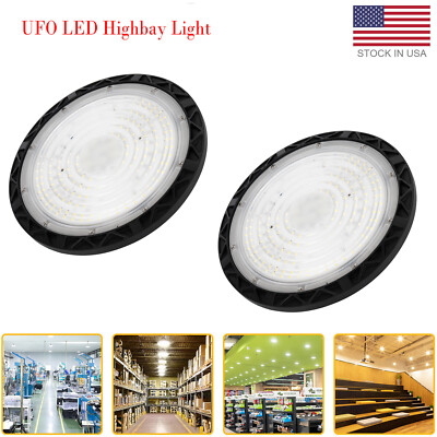 UFO Led High Bay Light 200W Led Shop Lights for Factory GYM Barn Warehouse 2Pack