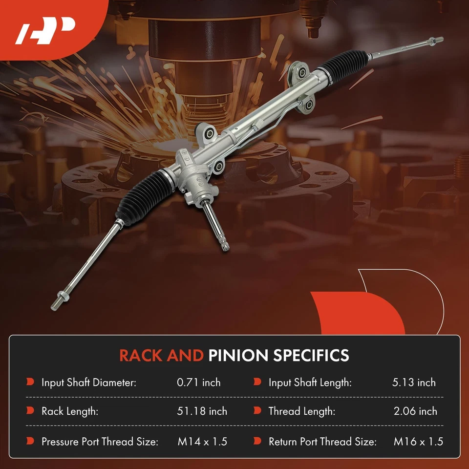 Conjunto de cremallera y piñón de dirección asistida para Mitsubishi Eclipse 2006-2011 2012 Foto 4 de 4