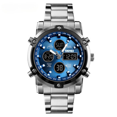 Fashion Watch Trend Multifunctional Large Dial Business Men's Steel Strap Watch