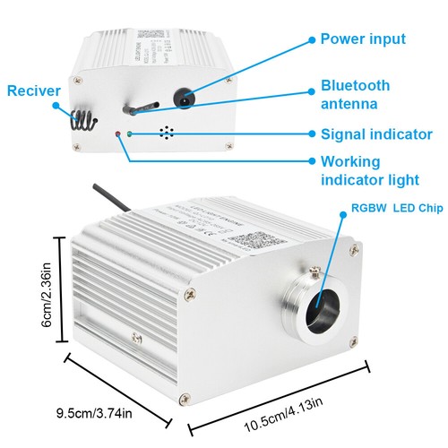 Smartphone APP Control Twinkle 10W RGBW LED Fiber Optic Light Engine RF Control - Picture 6 of 12