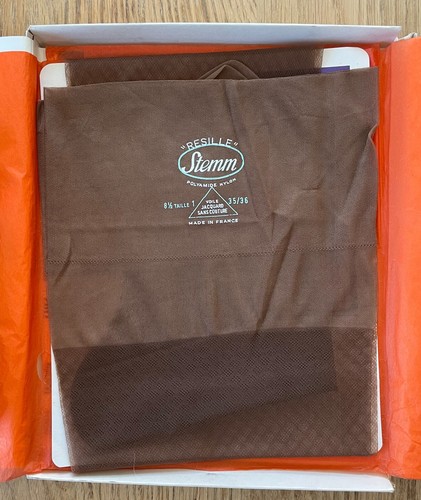 Nylon Strümpfe Stemm Voile Jacquard 4 Farben 3 Größen. Rahmenoptik Strümpfe. - Bild 2 von 13