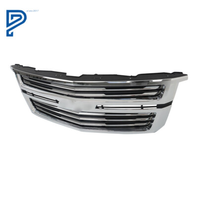 Front Upper Chrome Grille For 2015-2020 Chevy Tahoe & Suburban LTZ Style – Horizontal Billet