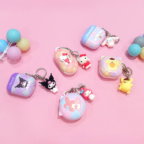 Étui écouteur sans tonalité Sanrio Kuromi Apple AirPods Pro Galaxy Buds + ensemble de figurines - Photo 4 sur 10
